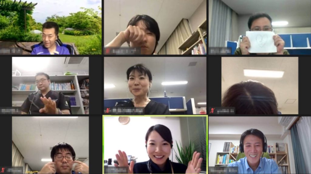 チームコーチング（システムコーチング®）をZOOMで行ったときの写真